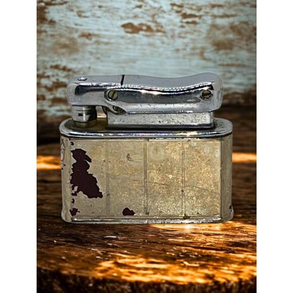 Colibri Monopol Lighter British Patent Chrome Art Deco Pocket Lighter Vintage - Picture 2 of 8